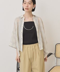 AMERICAN HOLIC シアーチェックショート丈シャツ
