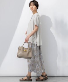 23区 【洗える】Rattiドローイングペイズリープリント スカート