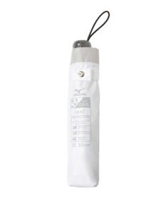 MOONBAT MIZUNO  (ミズノ) 無地 ロゴ 日傘 折りたたみ傘 パラソル 晴雨兼用  一級遮光 遮熱効果 遮光率100% UV遮蔽100% 高遮熱