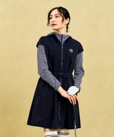 23区GOLF 【WOMEN】フロントジッパーで着脱便利！ベルト付きワンピース