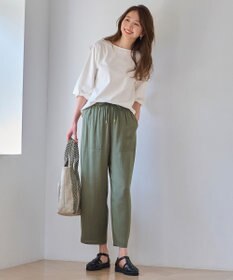 ANY 【接触冷感】シルケットスムース ツイストスリーブトップス