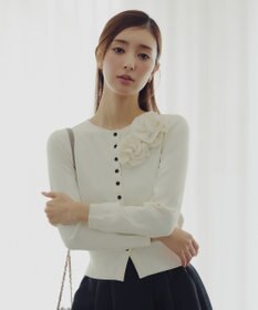 TOCCA 【宮本茉由さん着用】GLOW CORSAGE KNIT ニットカーディガン ブラック系