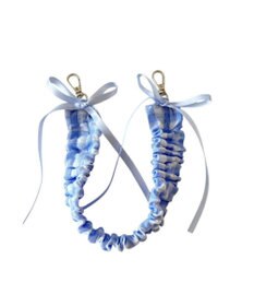 WEGO チェックリボンくしゅくしゅハンドストラップ