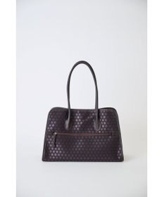 MIYABIYA 【撥水加工】篭目柄エンボスボンディングラウンドトート