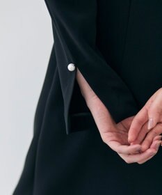 BEIGE， 【洗える】KALMIA / クルーネックIラインロングドレス