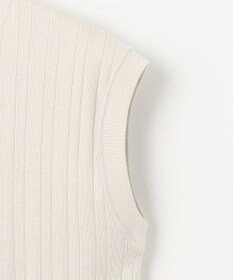 23区 【SLOW/一部店舗限定】ランダムリブフライス フレンチスリーブ カットソー