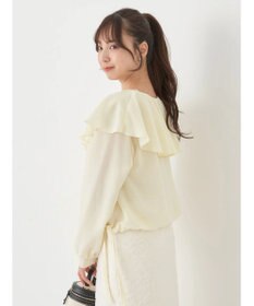 earth music&ecology ラッフルシアードロストブラウス