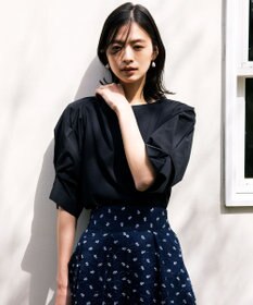 組曲 L 【洗える】プレーティングコンビブロー カットソーブラウス