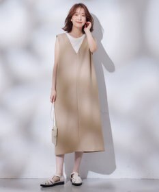 ANY 【接触冷感/UVケア/洗濯機可能】ひんやりVネックジャンスカ