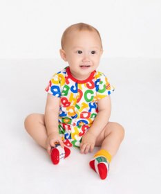 MIKI HOUSE HOT BISCUITS 【70-80cm】 ビーンズ総柄ショートオール