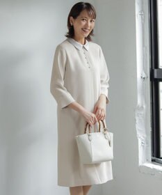 J.PRESS LADIES S 【2way】セラテリーダブルクロス 襟付き ワンピース