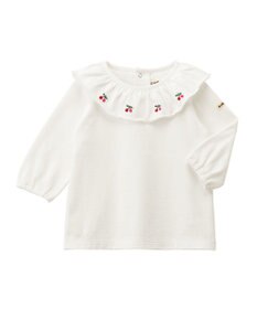 MIKI HOUSE HOT BISCUITS 【70-90cm】 さくらんぼ刺繍 ジャンパースカート＆ブラウスギフトセット【BOX付き】