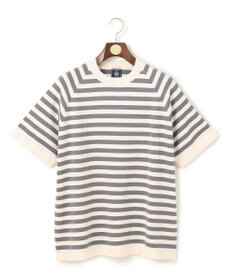 J.PRESS MEN 【J.PRESS ORIGINALS】Lightwave Border Raglan Knit T-shirt
