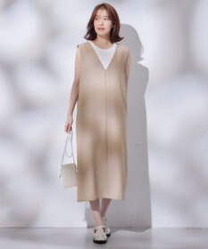 ANY 【接触冷感/UVケア/洗濯機可能】ひんやりVネックジャンスカ