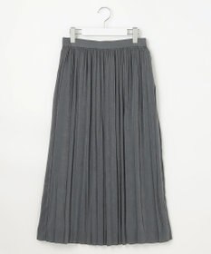 J.PRESS LADIES L 【洗える】マロンサテン ランダムプリーツ スカート