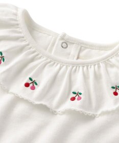 MIKI HOUSE HOT BISCUITS 【70-90cm】 さくらんぼ刺繍 ジャンパースカート＆ブラウスギフトセット【BOX付き】