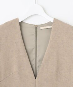 自由区 【XSサイズ～/洗える】ライトブッチャーVネック ジャンパースカート