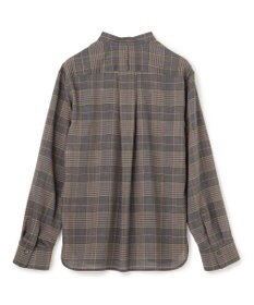 BEIGE， EDWARDS / ウールチェック バンドカラーブラウス