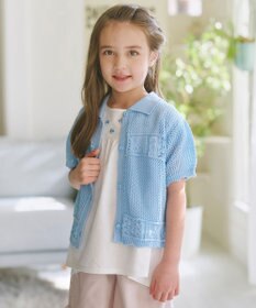 組曲 KIDS 【S-Lサイズ】クロッシェライク　カーディガン