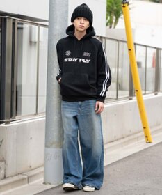 WEGO 【SMLサイズ展開】エクストラバギーデニムパンツ