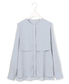 ICB L 【UVケア・速乾・接触冷感・洗える】BackSatinAmunzen デザインブラウス