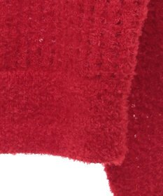 earth music&ecology 格子編み襟付きニットカーディガン