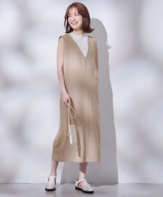 ANY 【接触冷感/UVケア/洗濯機可能】ひんやりVネックジャンスカ