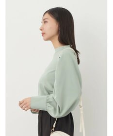 earth music&ecology ラグランギャザースリーブブラウス