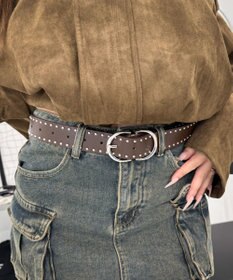 WEGO Lダブルリングスタッズベルト