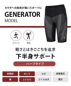 WOMEN】 CW-X スポーツタイツ ハーフ ひざ上丈 下半身サポート(股関節