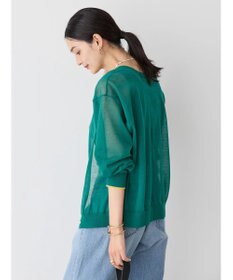 AMERICAN HOLIC バイカラーシアーニットカーディガン