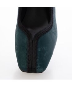 MODE ET JACOMO <carino>スクエアトゥ切り替えデザインフラットパンプス