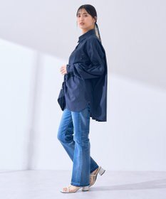 YECCA VECCA カットオフスリムストレートデニムパンツ