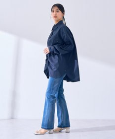 YECCA VECCA カットオフスリムストレートデニムパンツ