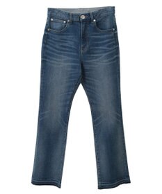 YECCA VECCA カットオフスリムストレートデニムパンツ