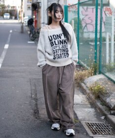 WEGO 【ユニセックス着用ITEM/ウエストゴム】スウィッチングスウェットパンツ