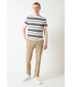 DAKS ポインテールストライプニットTシャツ