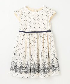 組曲 KIDS 【110-140㎝】ドットシフォン ワンピース