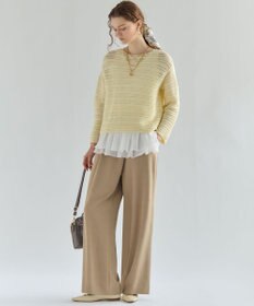 23区 【先行予約】ナチュラルコットンベア シアーペプラム タンクトップ