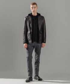 JOSEPH HOMME 【イージーケア】 ヴィスコースリンクス　ジップアップニットフーディー