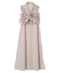 earth music&ecology ＳＥＴ２点シャーリングビスチェ×シャツワンピース