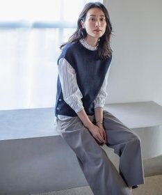 J.PRESS LADIES L 【洗える・吸水速乾・接触冷感】リネンツイル パンツ