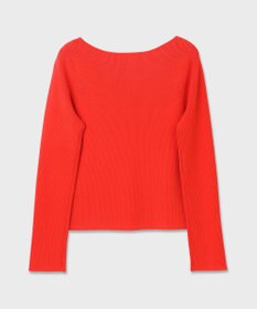 GRACE CONTINENTAL リブVネックニットトップ