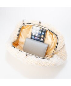 UNBILLION カシュカシュ cachecache / パール調ビーズ口金バッグ