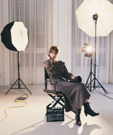 Maison de FLEUR 聡明な淑女のチェックワンピース