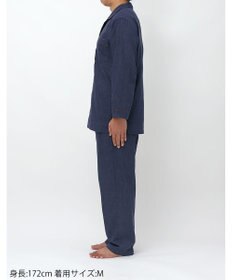 ワコール／睡眠科学 メンズ パジャマ 長袖 長ズボン 綿100%(本体) 二重ガーゼ YGX519 睡眠科学／ワコール