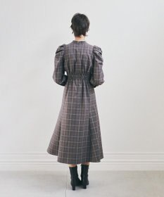 Maison de FLEUR 聡明な淑女のチェックワンピース