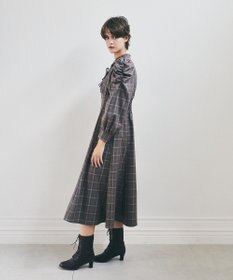 Maison de FLEUR 聡明な淑女のチェックワンピース
