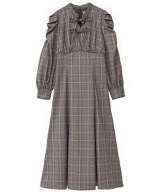 Maison de FLEUR 聡明な淑女のチェックワンピース