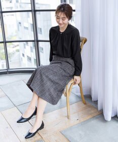 Tiaclasse 【洗える】大人華やかなツイードフレアスカート